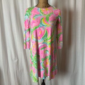 Lilly Pulitzer Women's Ophelia Swing Dress So A Peeling Elephant Print Sz S